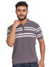 Grey Design 01050Knit Polo Neck Zipper - T-Shirt - Khotwh