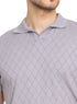 Grey Design 22 - F - Polo Neck T-Shirt - Khotwh