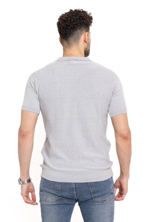 Grey Design 9 - F - Polo Neck T-Shirt - Khotwh