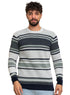 Grey - Design116 Br - Striped Pullover - Khotwh
