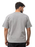 Grey K - Oversize Round T-Shirt - Khotwh