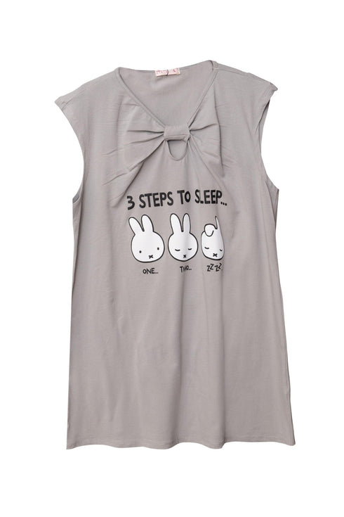Grey knot Night Shirt - Design 13 - Khotwh