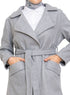 Grey Long Feather Jacket - Khotwh