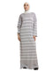 Grey Long - Striped Dress - Khotwh
