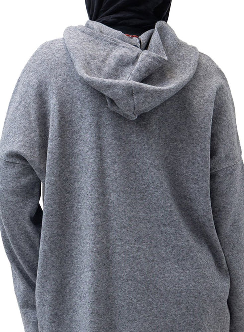 Grey Over Size Knitted Suit - Khotwh