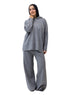 Grey Over Size Knitted Suit - Khotwh