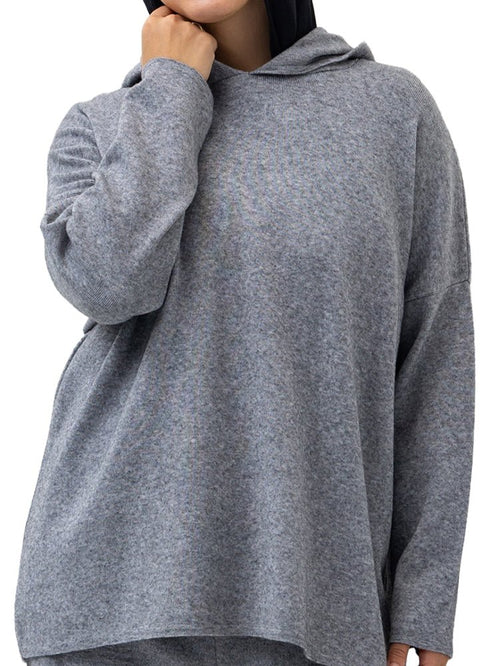 Grey Over Size Knitted Suit - Khotwh