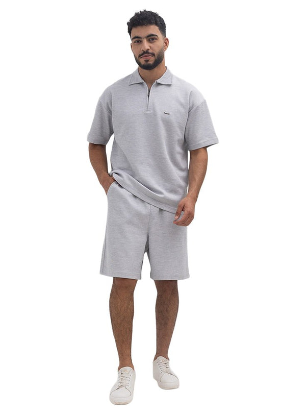 Grey Polo Neck Suit - Khotwh