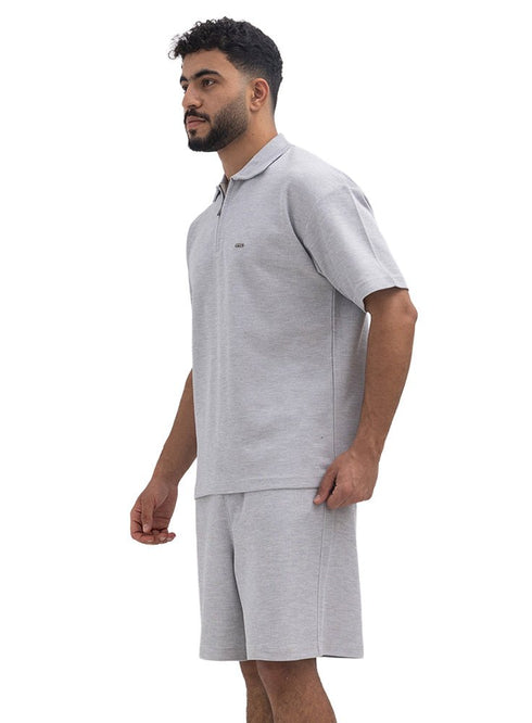 Grey Polo Neck Suit - Khotwh