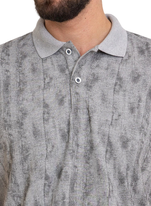 Grey Printed Polo Design 5 - Khotwh