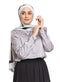 Grey Satin Tape Blouse - Khotwh