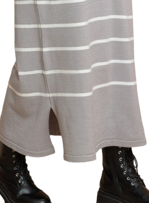 Grey Short - Striped Dress - Khotwh