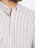 Grey Striped Oxford Shirt - Khotwh