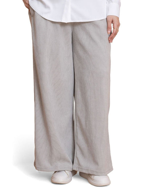 Grey Velvet Wide Leg (W) - Khotwh