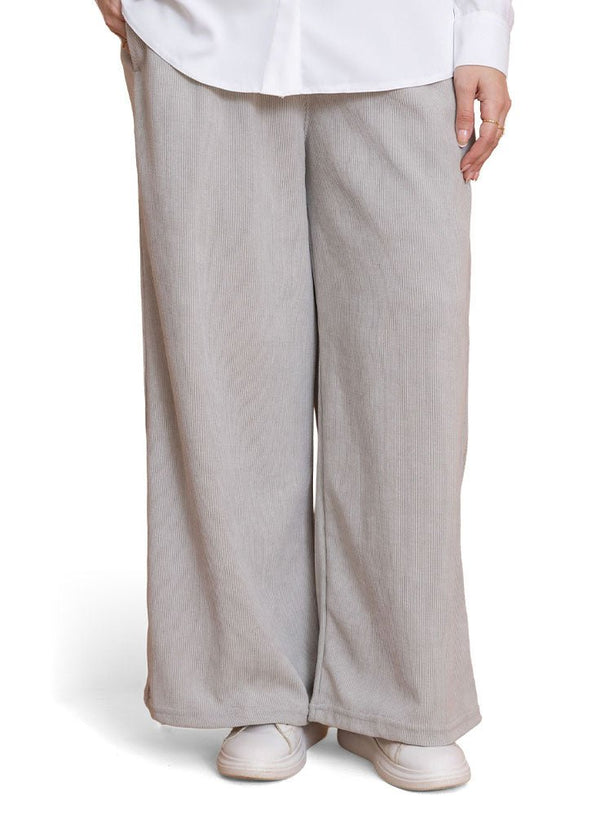 Grey Velvet Wide Leg (W) - Khotwh