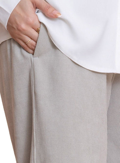 Grey Velvet Wide Leg (W) - Khotwh