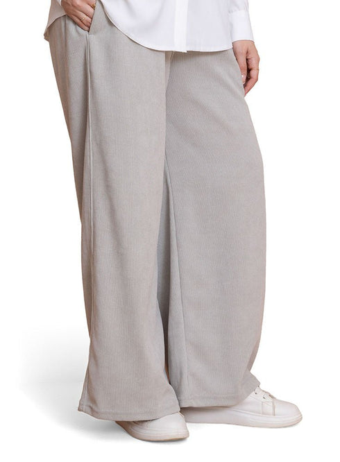 Grey Velvet Wide Leg (W) - Khotwh