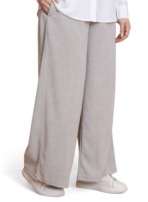 Grey Velvet Wide Leg (W) - Khotwh