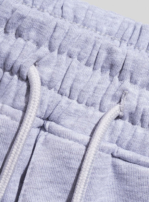 Grey Zipper Melton Short - Khotwh