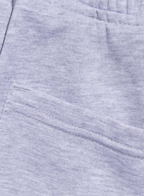 Grey Zipper Melton Short - Khotwh