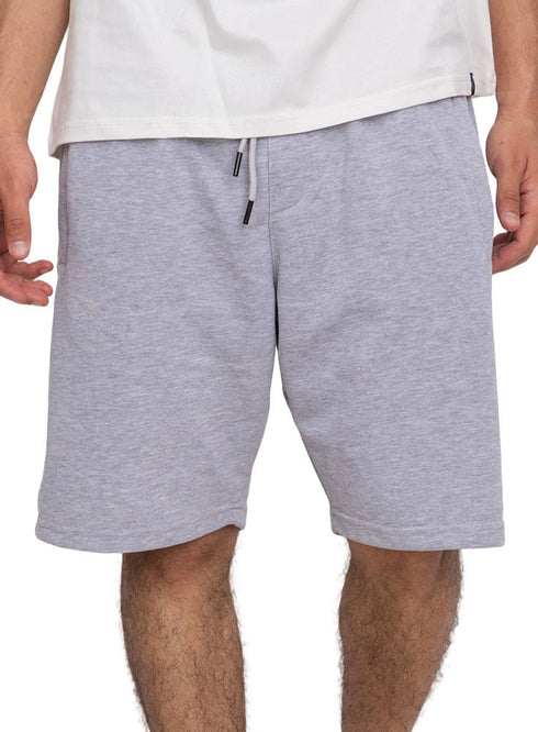 Grey Zipper Melton Short - Khotwh