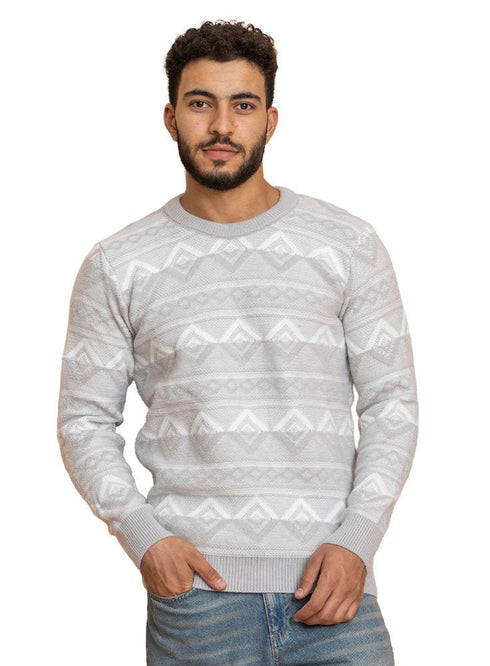 Grey*Off - white Design 2426 S - Round Pullover - Khotwh