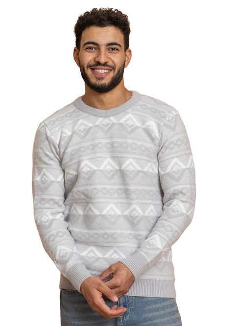 Grey*Off - white Design 2426 S - Round Pullover - Khotwh