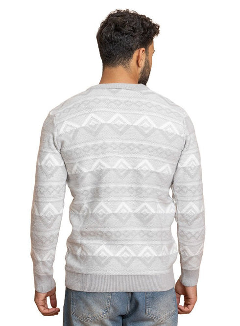 Grey*Off - white Design 2426 S - Round Pullover - Khotwh