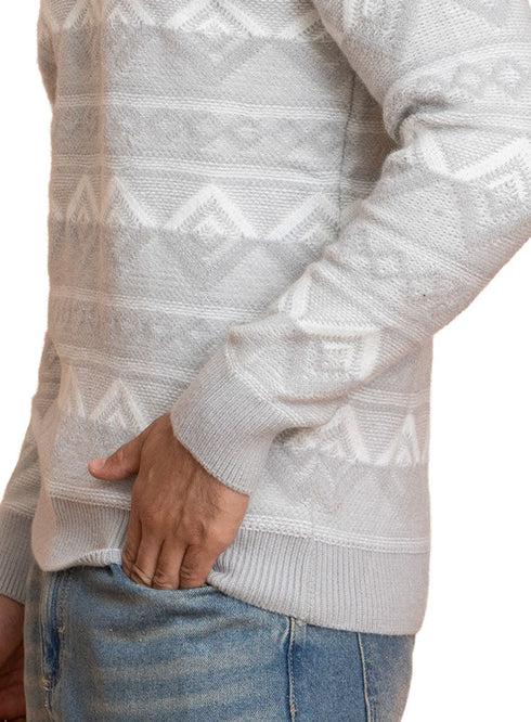 Grey*Off - white Design 2426 S - Round Pullover - Khotwh