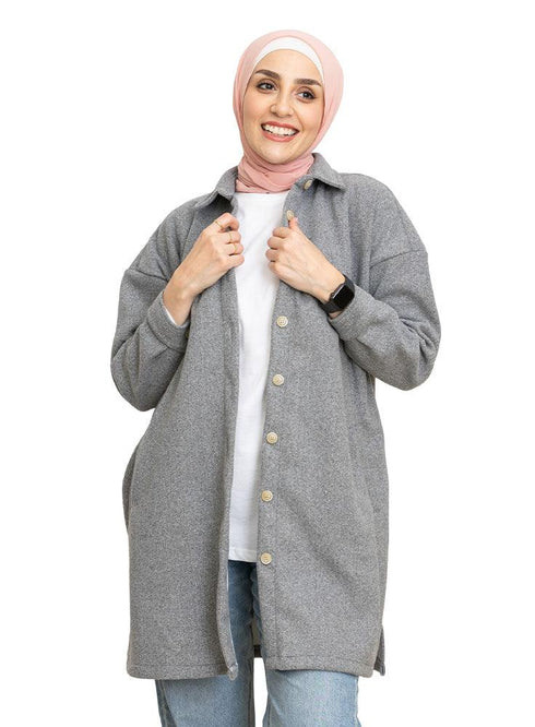 Gunmetal Feather Shirt - Khotwh