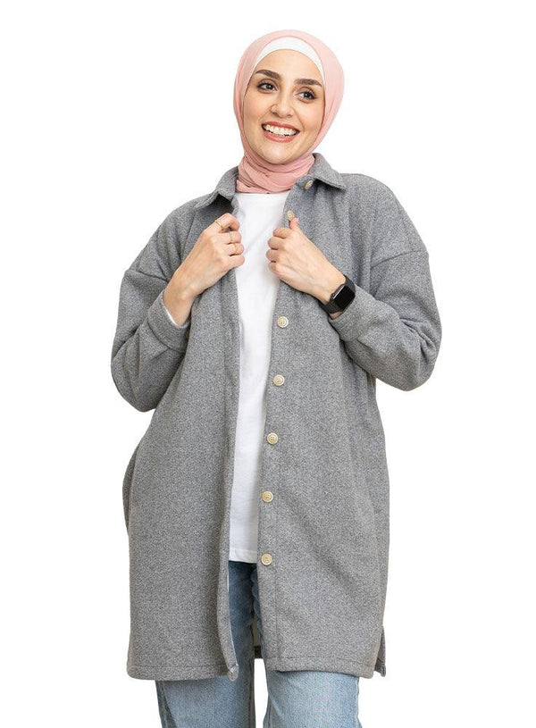 Gunmetal Feather Shirt - Khotwh