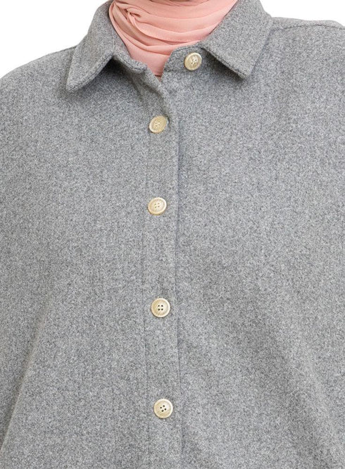 Gunmetal Feather Shirt - Khotwh