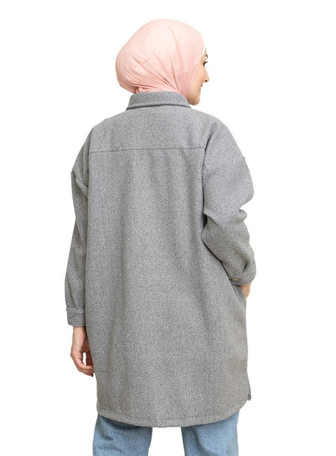 Gunmetal Feather Shirt - Khotwh