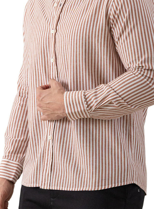 Hafan - Design 2 Striped Linen Shirt - Khotwh