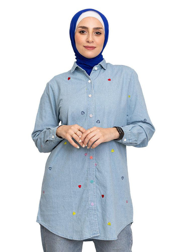 Heart - Ice E - Long Jeans Shirt - Khotwh