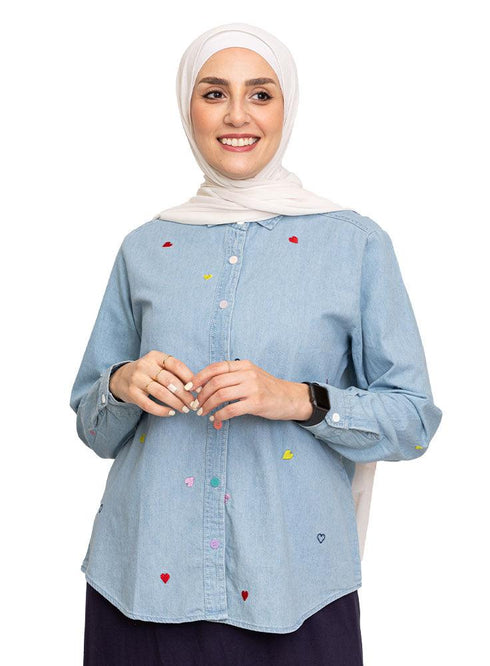 Heart - Ice E - Short Jeans Shirt - Khotwh