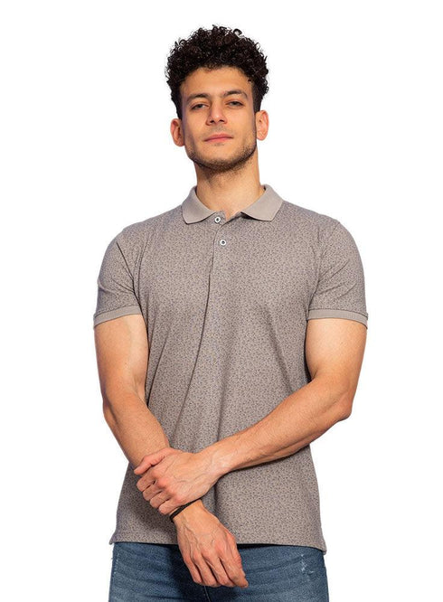 Herb - Forest Grey Printed Polo - Khotwh