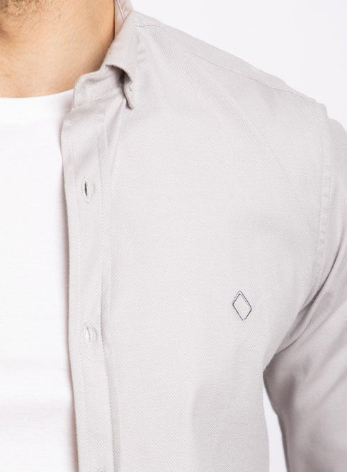 Hexa Silver Oxford Shirt - Khotwh