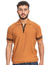 Honey Design 01052Knit Polo Neck Zipper - T-Shirt - Khotwh