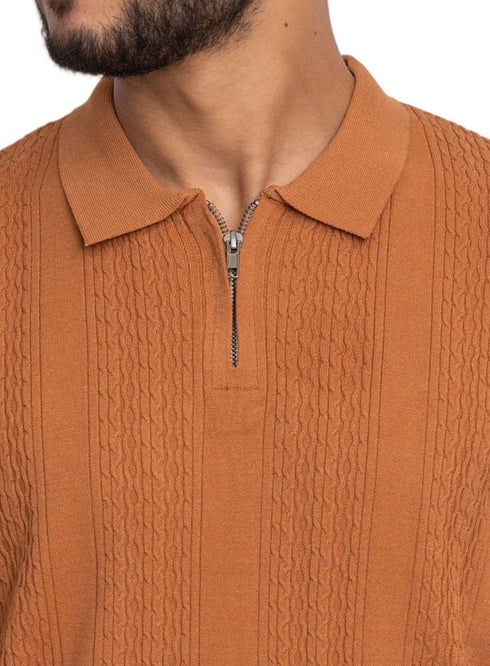 Honey Design 7531Knit Polo Neck - T-Shirt - Khotwh