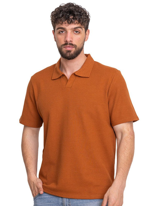 Honey Squares Polo Neck T-Shirt - Khotwh