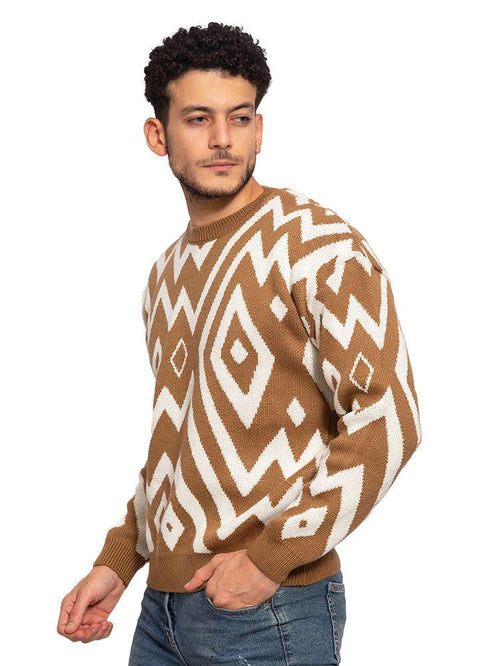 Honey*Off - White Rhombus Pullover - Khotwh