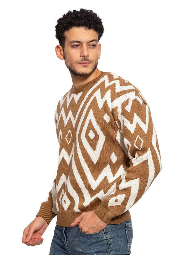 Honey*Off - White Rhombus Pullover - Khotwh