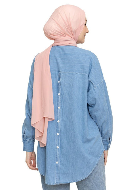 Ice Button - Back Denim Shirt - Khotwh