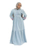 Ice- Design 7113 Embroidered Denim Dress - Khotwh