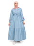 Ice- Design 7113 Embroidered Denim Dress - Khotwh