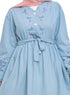 Ice- Design 7113 Embroidered Denim Dress - Khotwh