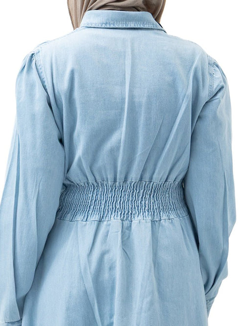 Ice Elastic Denim Dress - Khotwh