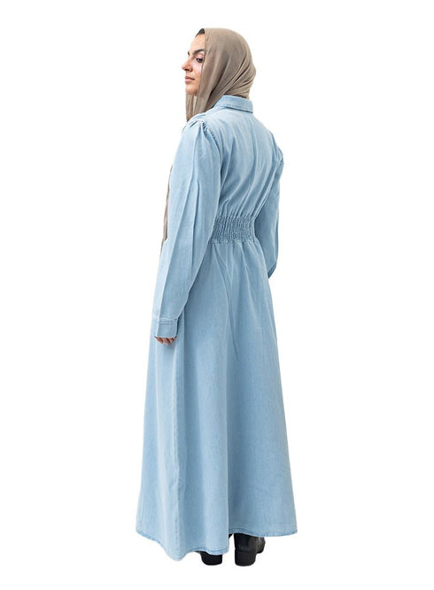 Ice Elastic Denim Dress - Khotwh