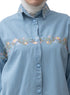 Ice Embroidered Denim Shirt - Khotwh
